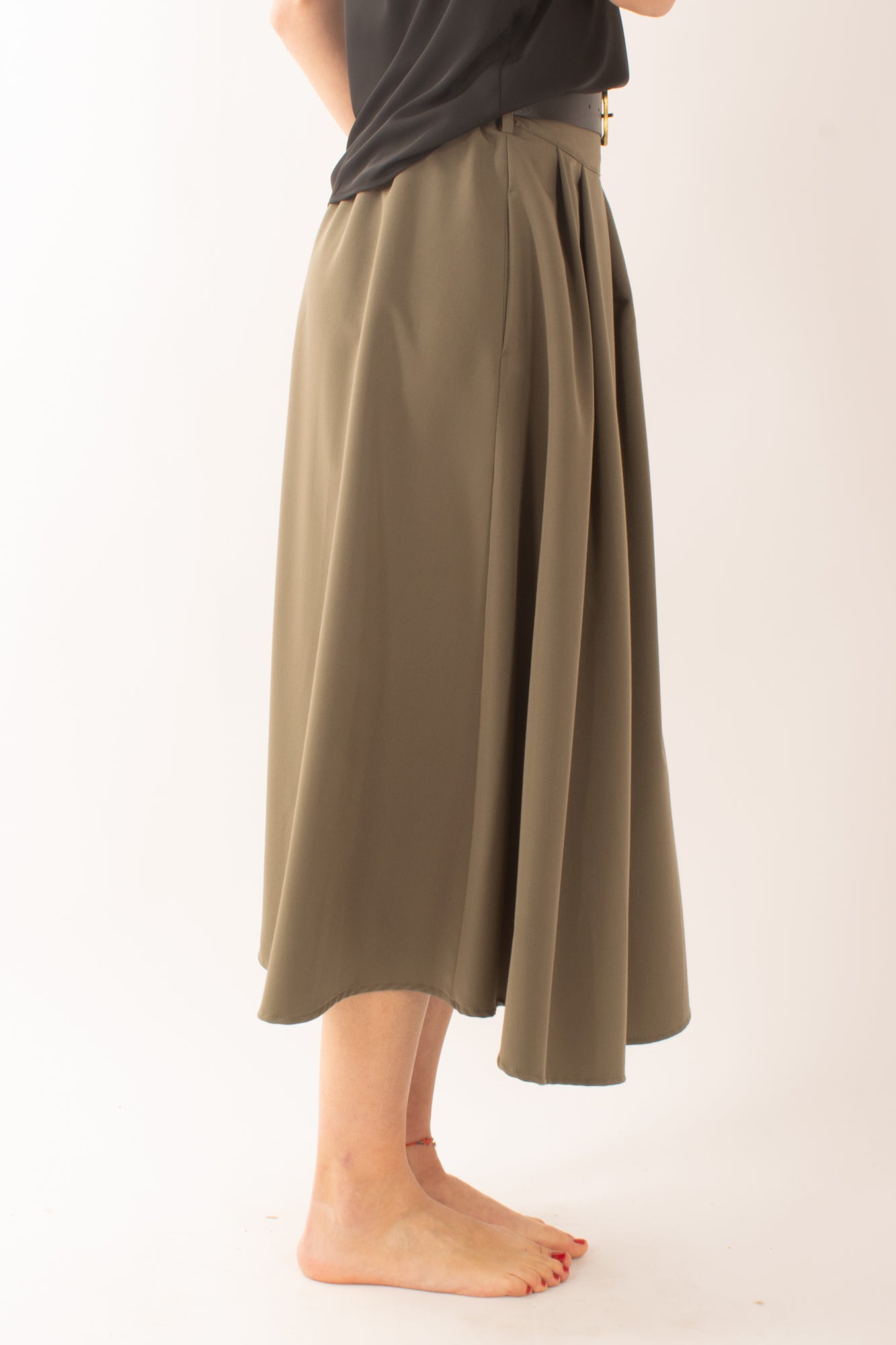 Gonna lunga a ruota da Donna Susy mix - Verde