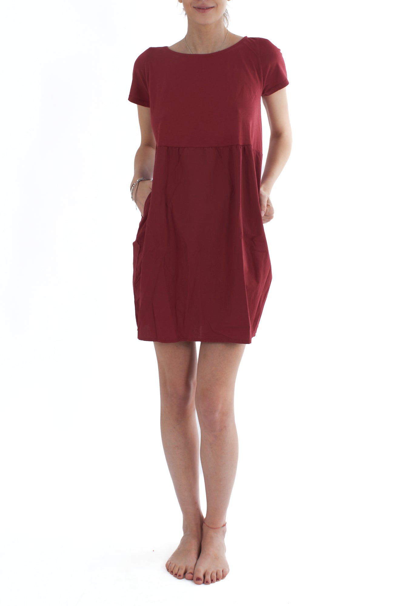 Abito bitessuto da Donna Susy mix - Rosso india