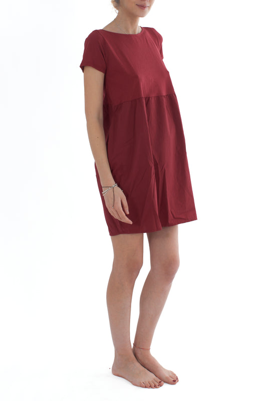 Abito bitessuto da Donna Susy mix - Rosso india