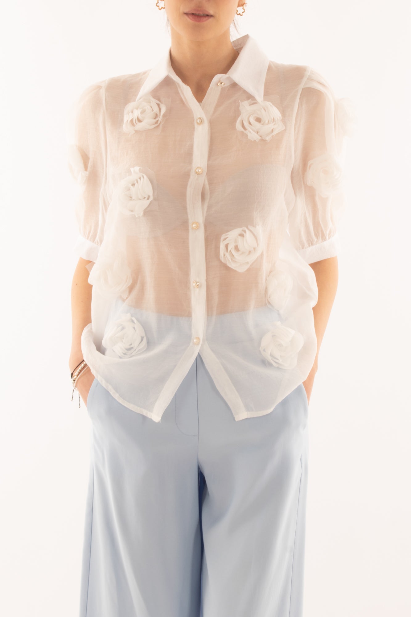 Camicia traspaente da Donna Susy mix Bianca