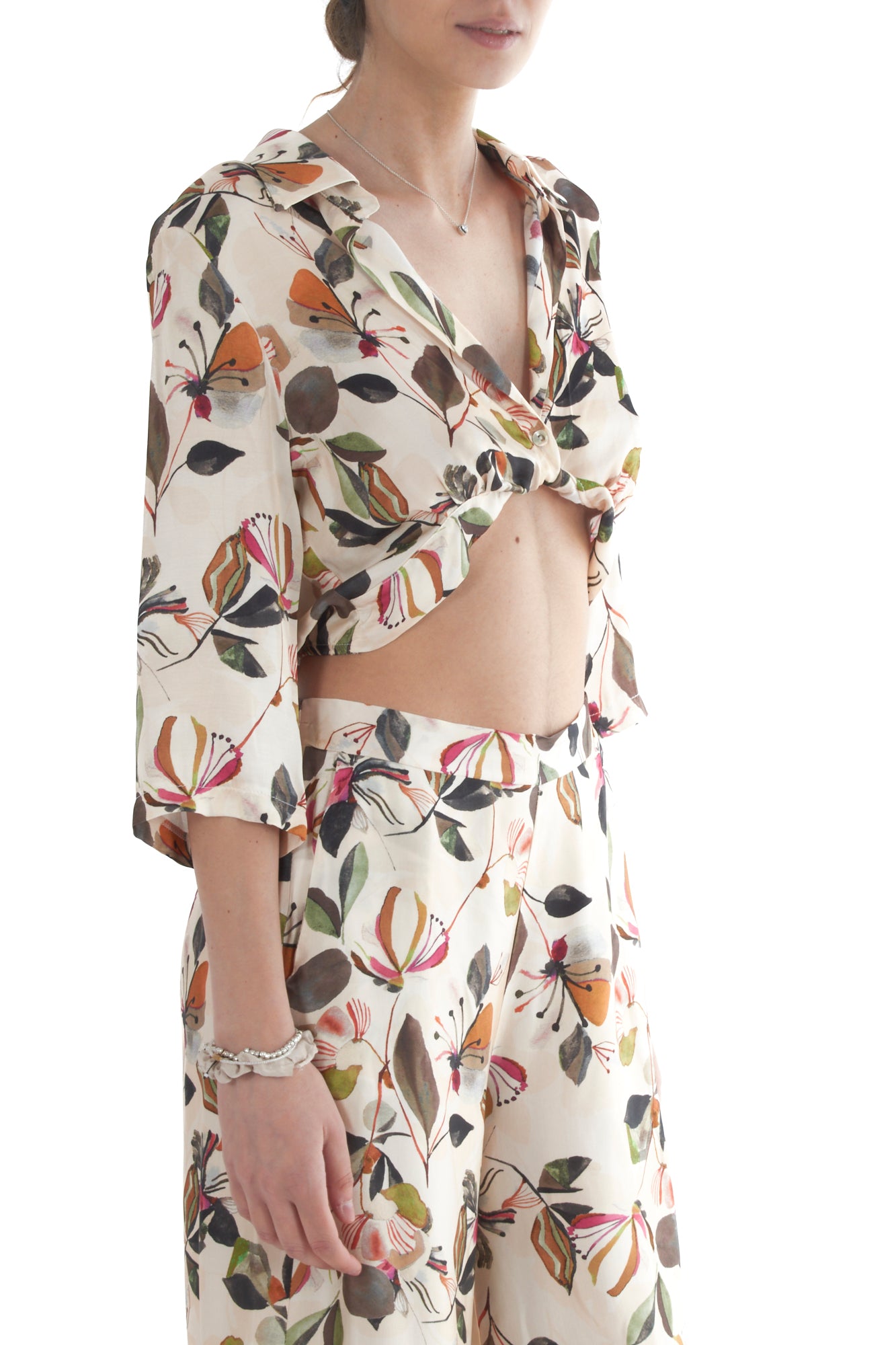 Blusa incrociata da Donna Susy mix - Burro