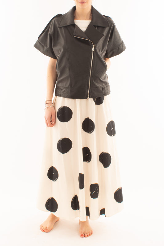 Gilet ecopelle da Donna Susy mix - Nero