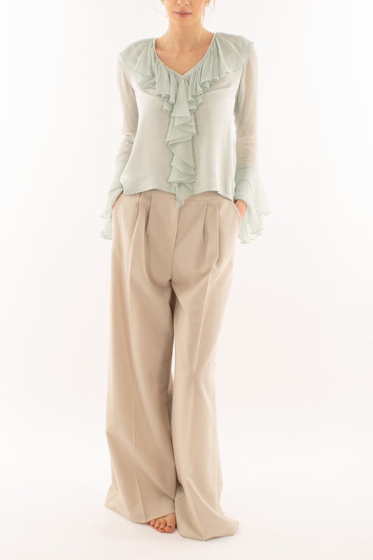 Blusa con voilà da Donna Susy mix elite - Verde