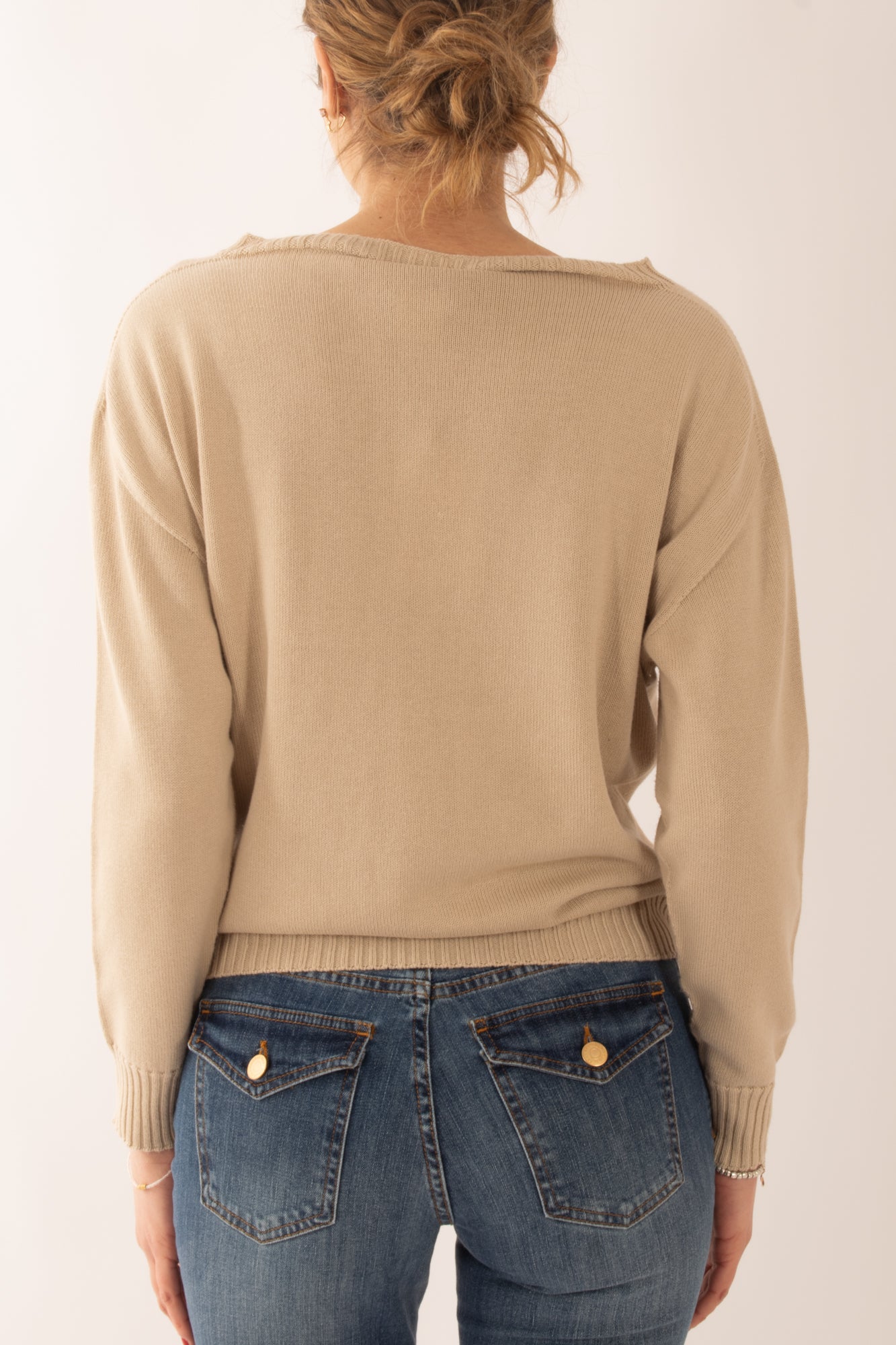 Maglia collo a barca Susy mix - Corda