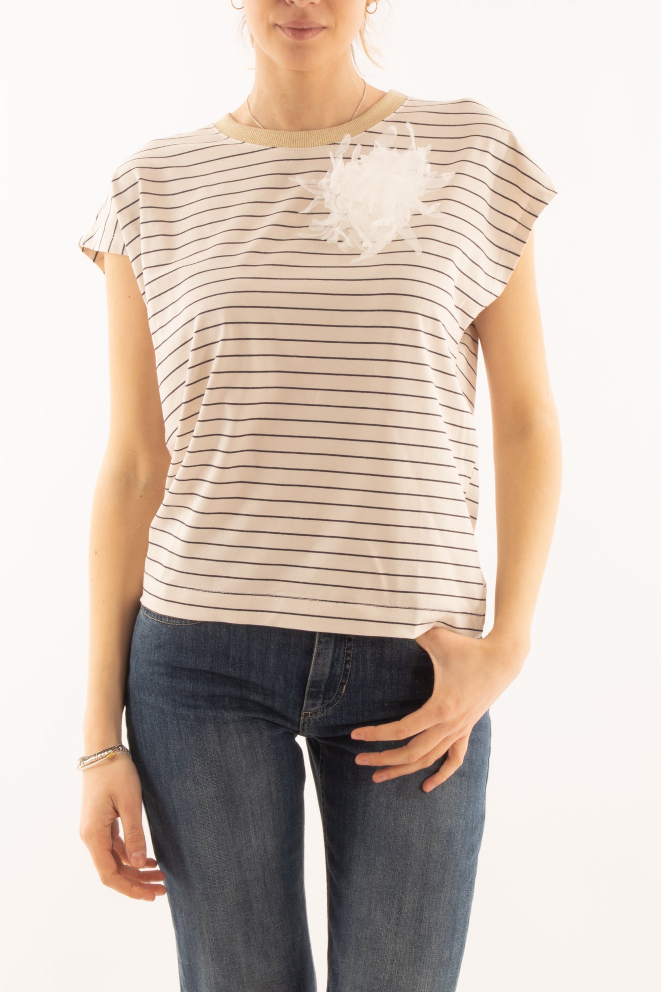 T-shirt rigata da Donna Susy mix - Blu