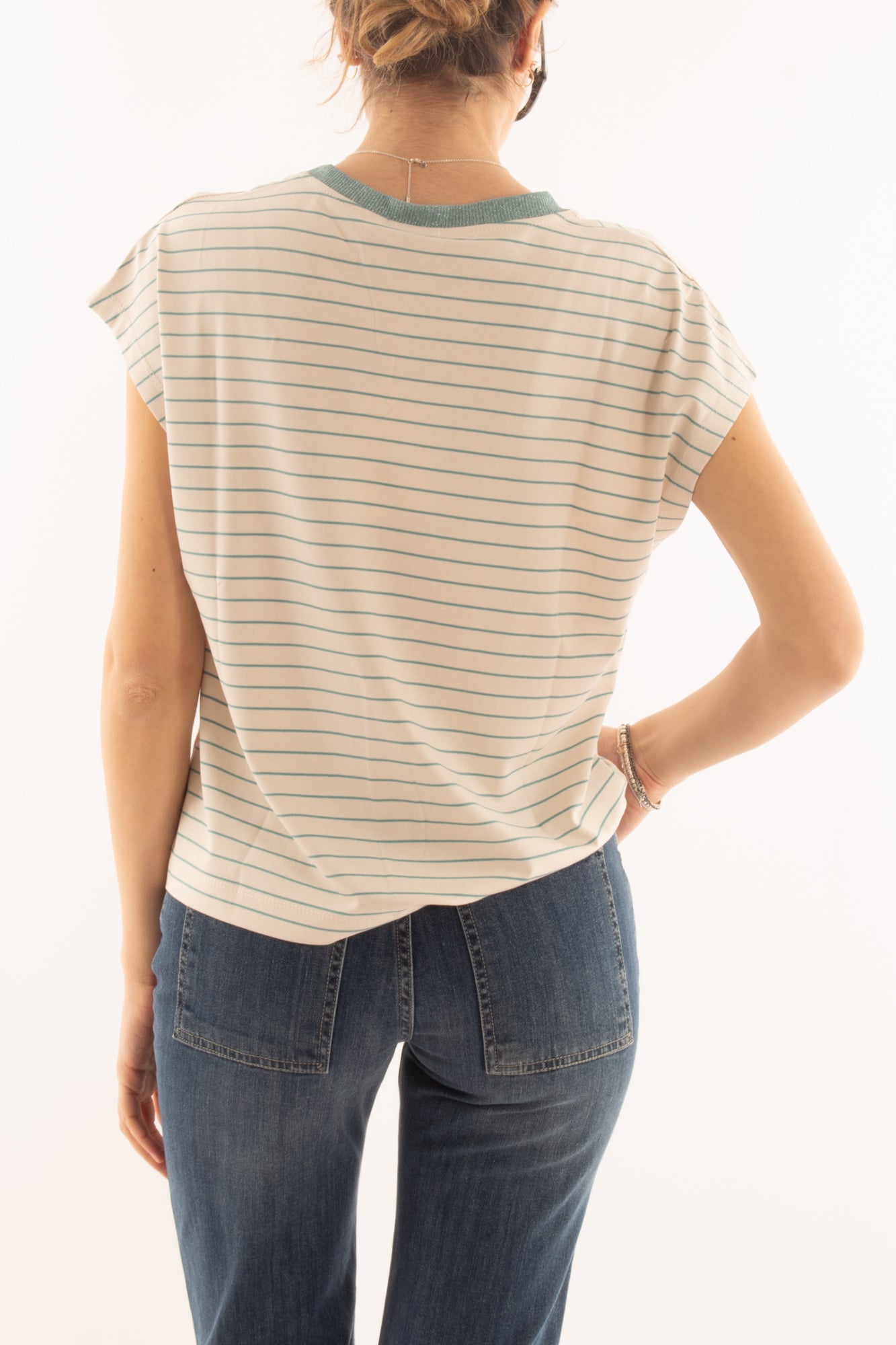 T-shirt rigata da Donna Susy mix - Verde