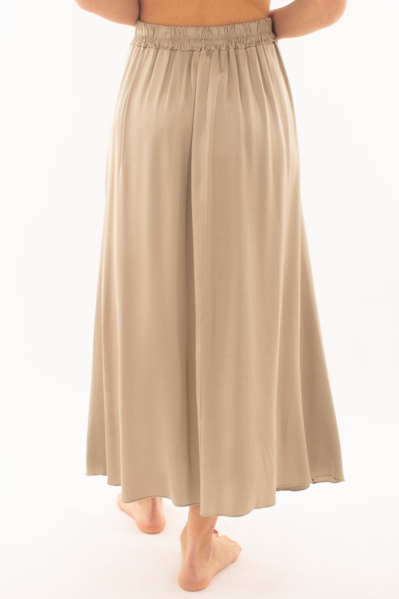 Gonna lunga in satin da Donna Susy mix - Fango