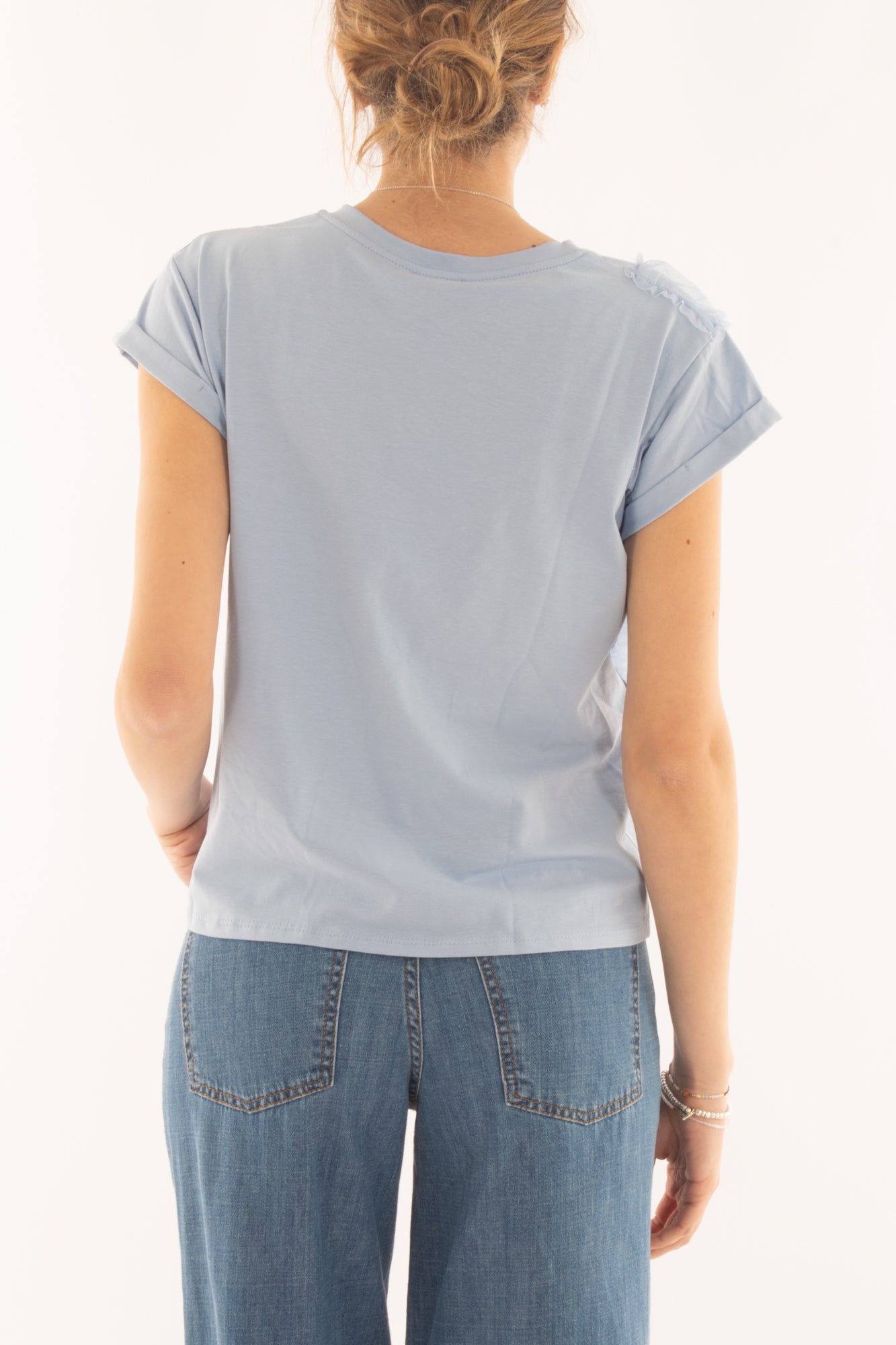 T- shirt con rouge da Donna Susy mix - Celeste