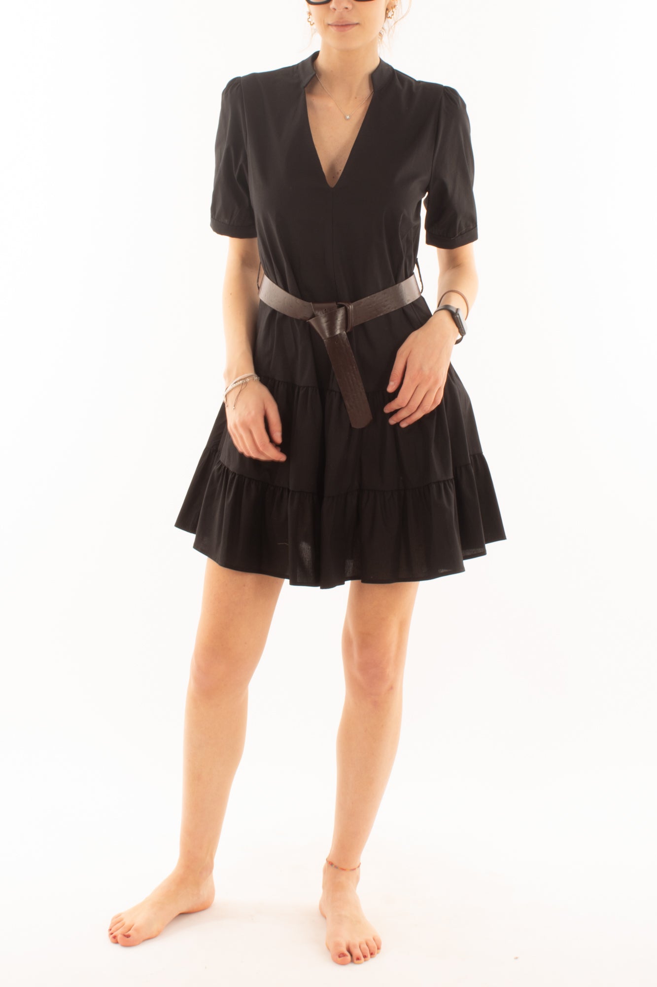 Abito corto mezze manica da Donna Susy mix - Nero