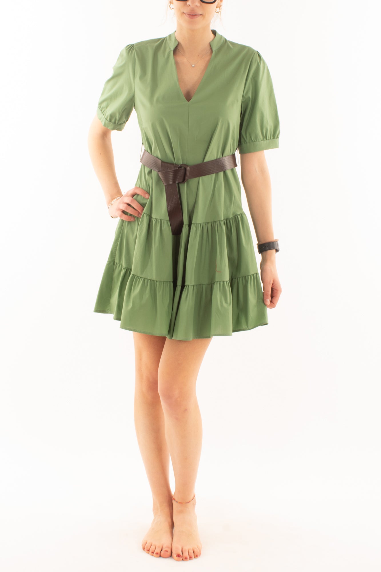 Abito corto mezze manica da Donna Susy mix - Verde