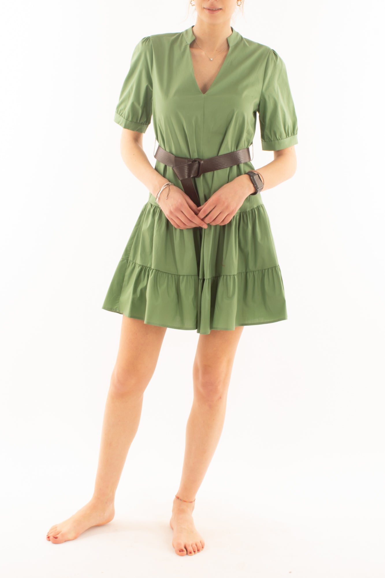 Abito corto mezze manica da Donna Susy mix - Verde