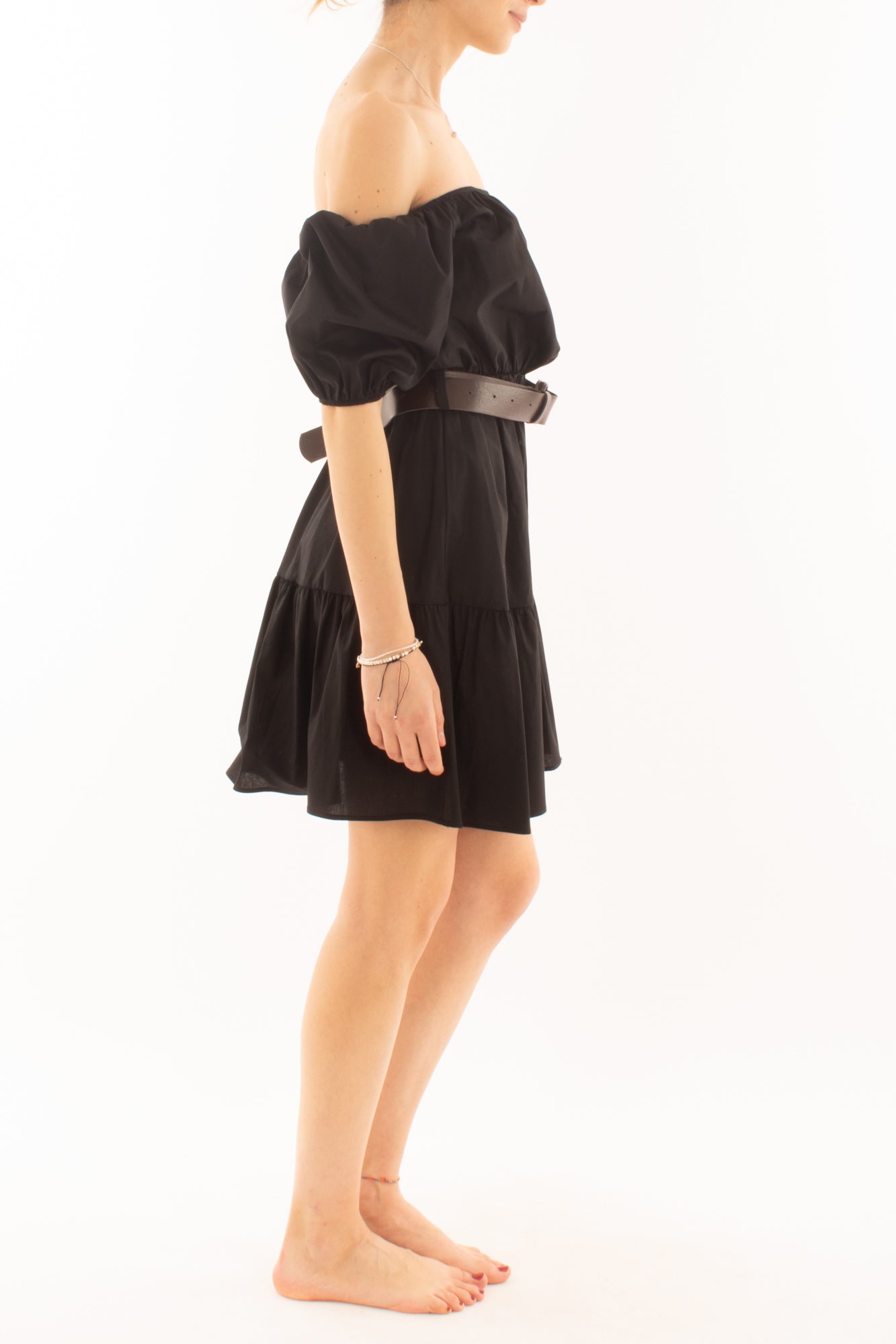 Abito con spalle scoperte da Donna Susy mix - Nero