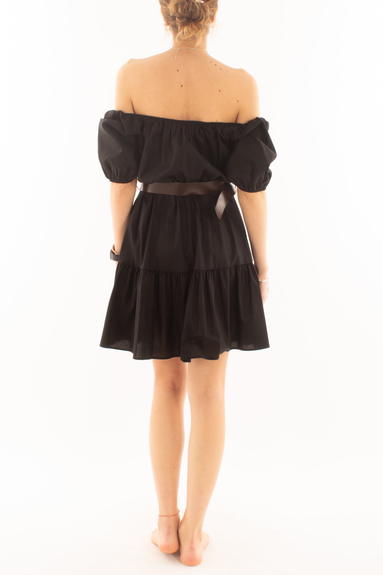 Abito con spalle scoperte da Donna Susy mix - Nero