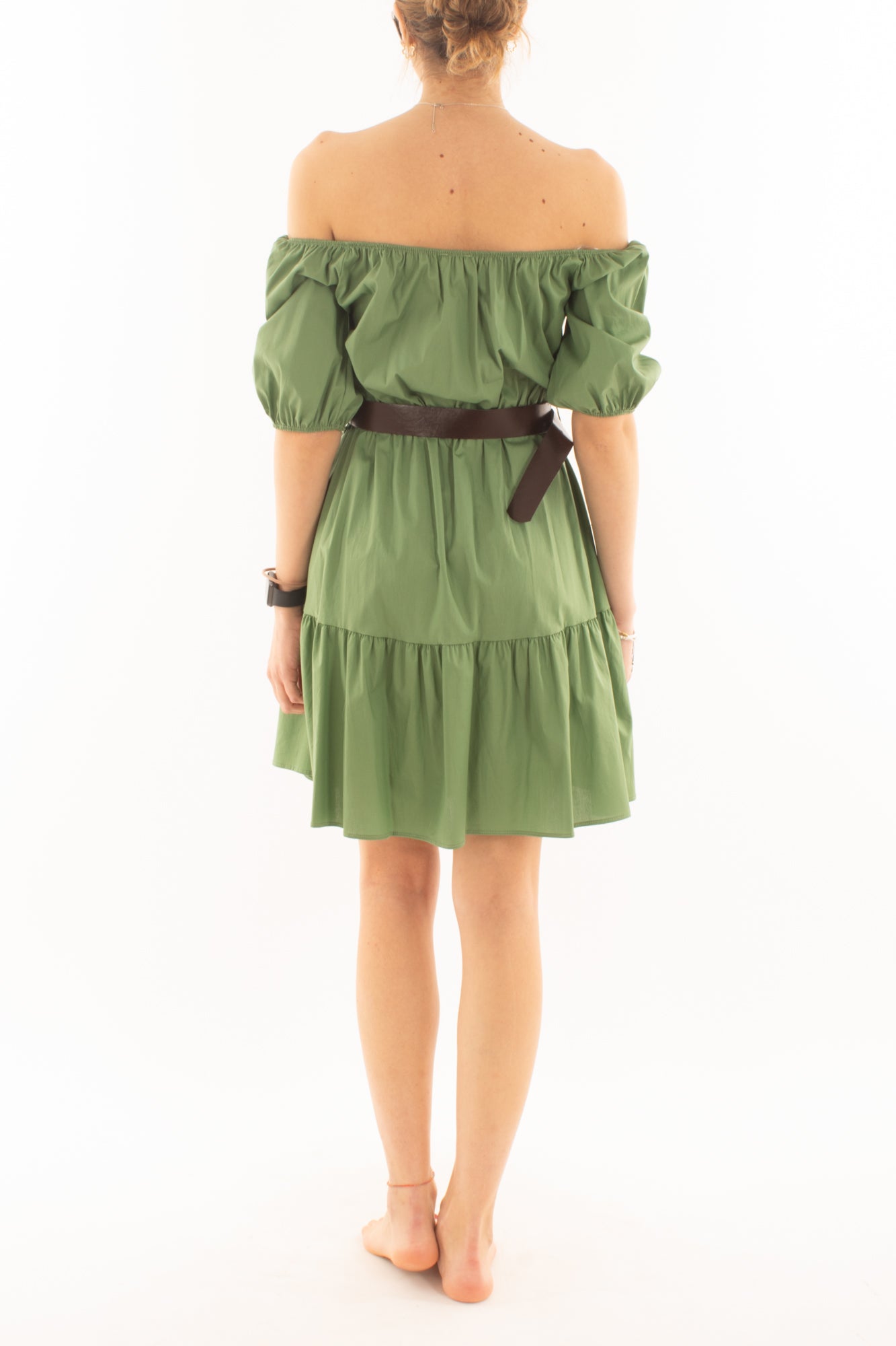 Abito con spalle scoperte da Donna Susy mix - Verde
