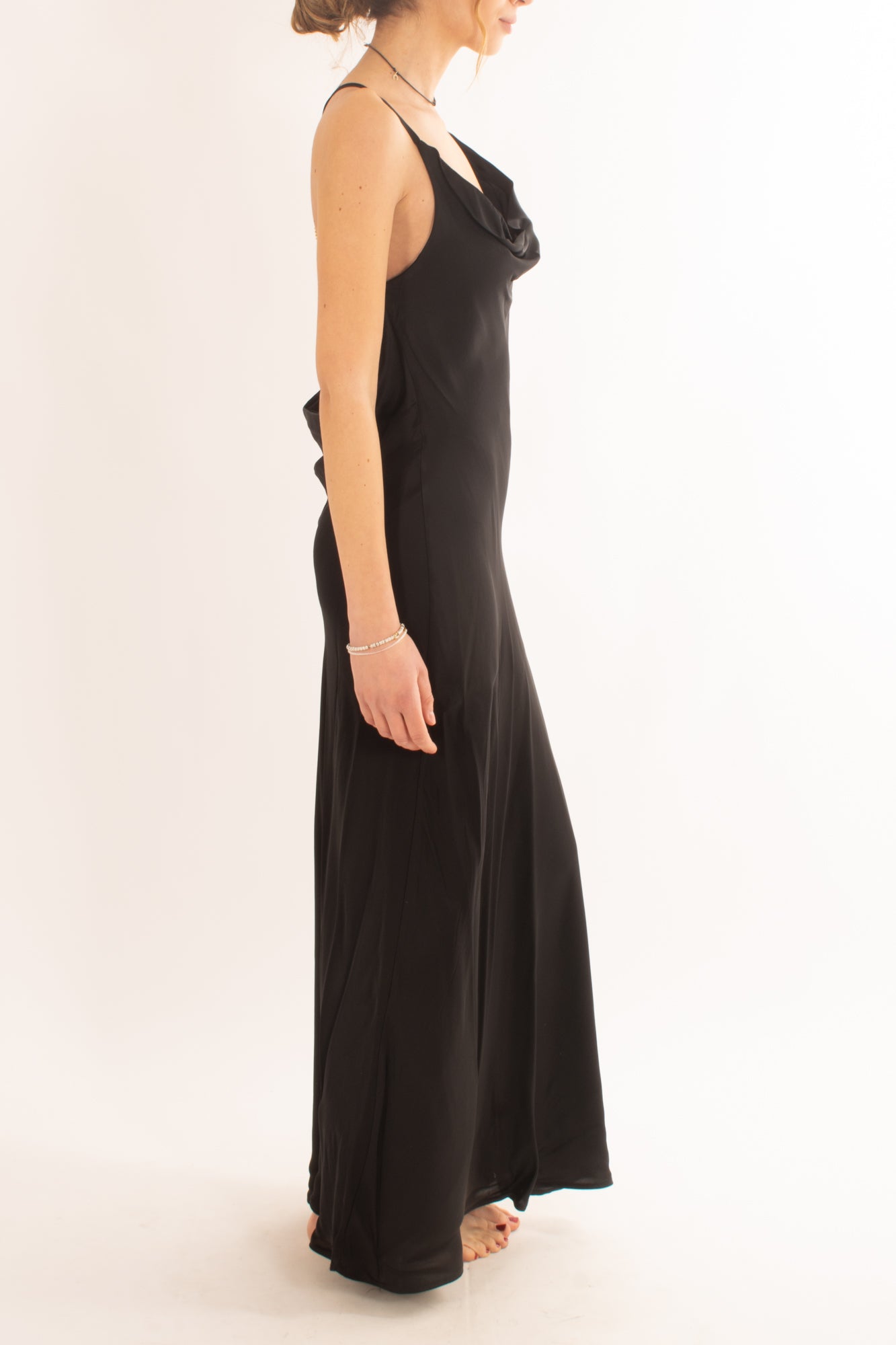 Abito in viscosa con catene da Donna Susy mix elite - Nero