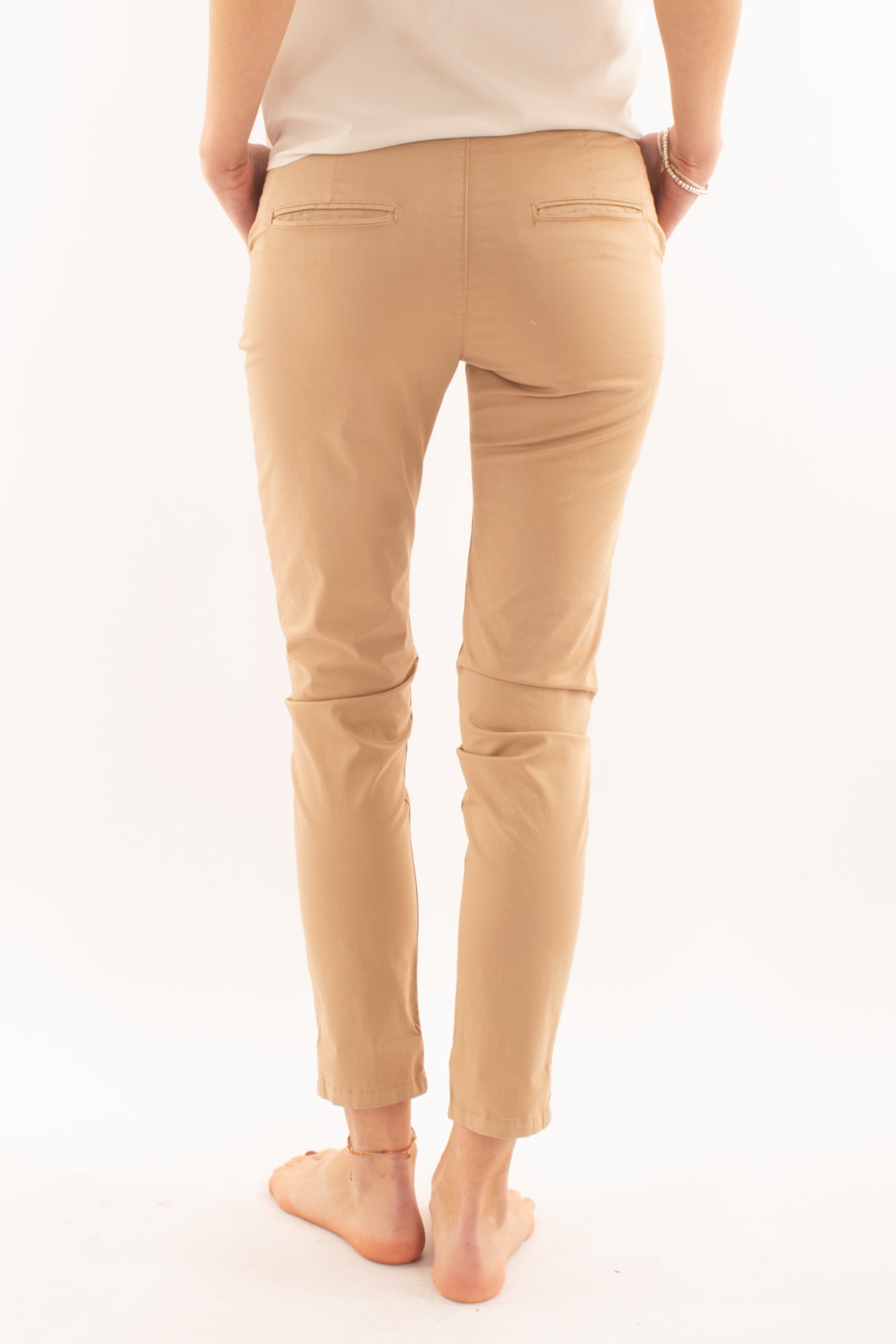 Pantalone slim Susy mix elite - Cammello