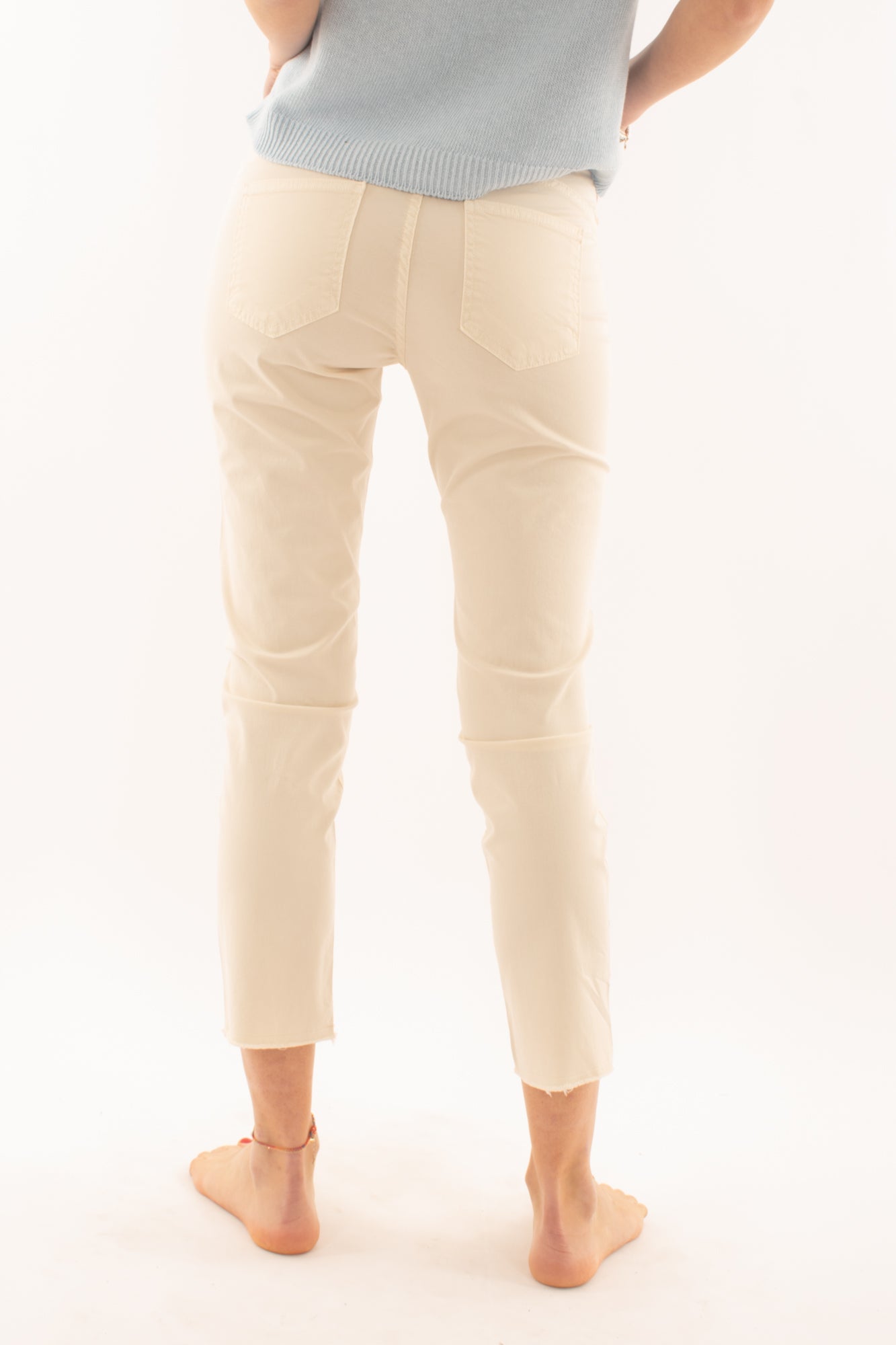 Pantalone 5 tasche da Donna Susy mix elite - Burro