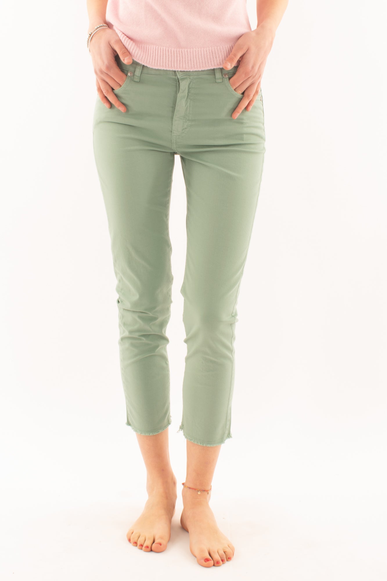 Pantalone 5 tasche da Donna Susy mix elite - Salvia