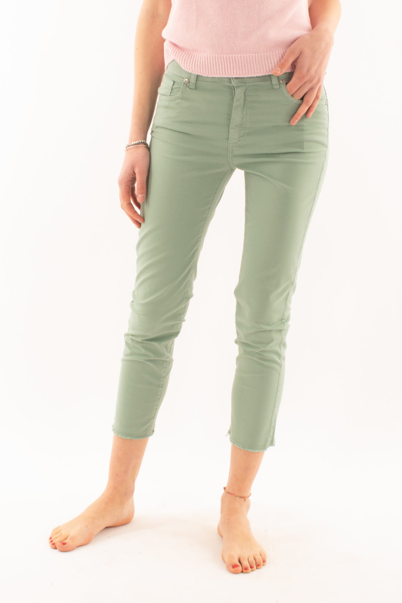 Pantalone 5 tasche da Donna Susy mix elite - Salvia