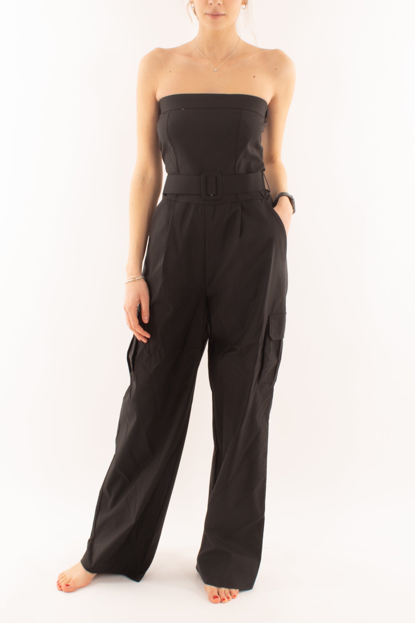 Tuta con tasconi da Donna - Nero