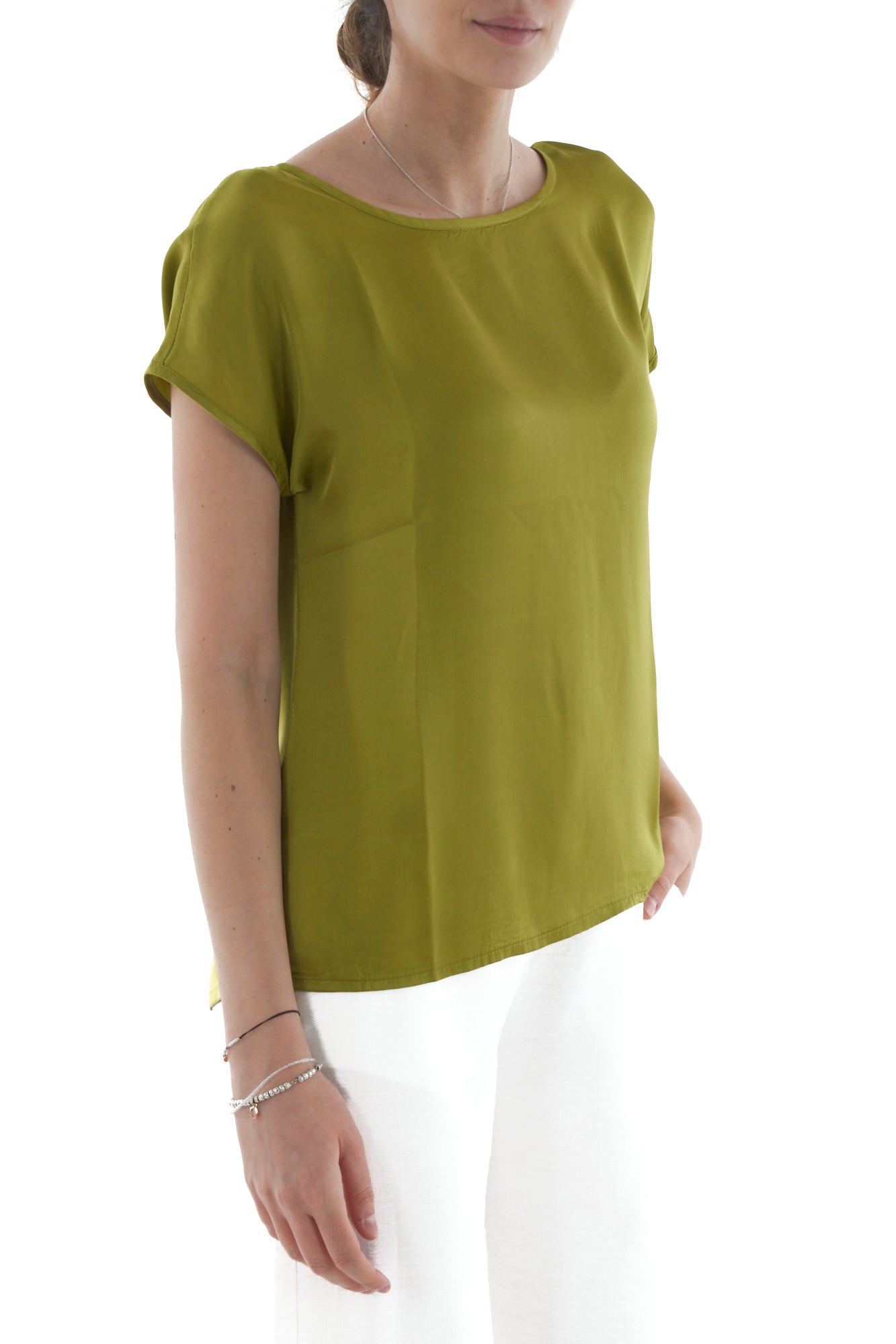 Blusa mezze manica da Donna Susy mix Pistacchio