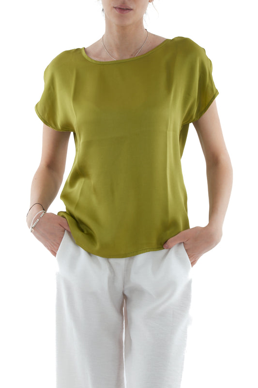 Blusa mezze manica da Donna Susy mix Pistacchio