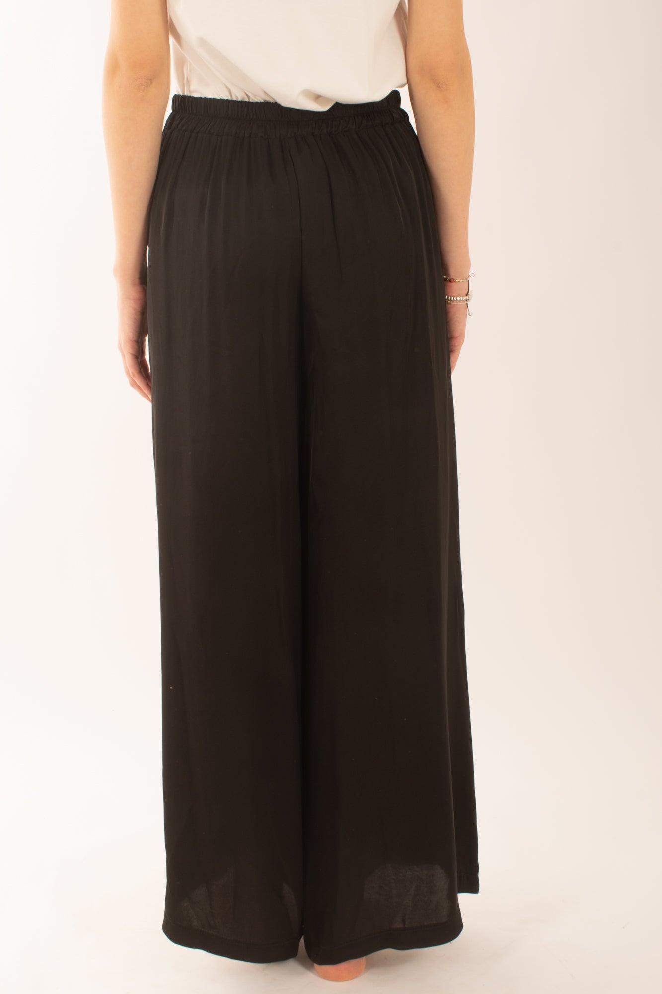 Pantalone a palazzo in viscosa da Donna Susy mix - Nero