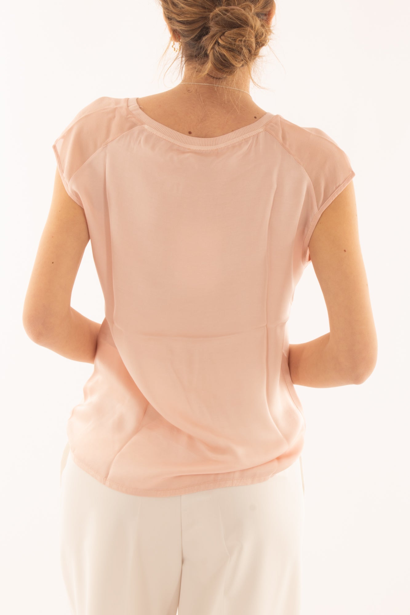 Maglia in viscosa a girocollo da Donna - Susy mix - Rosa