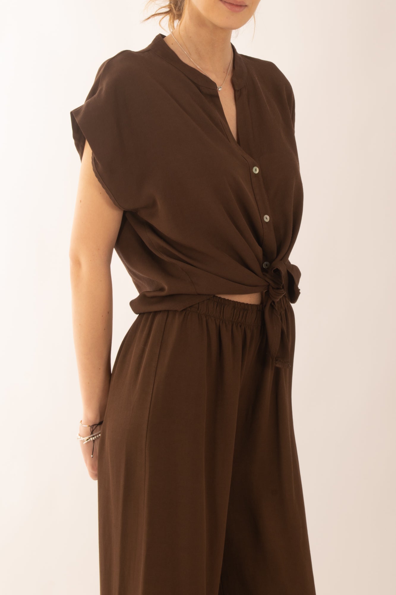 Camicia over da Donna Susy mix - Caffè