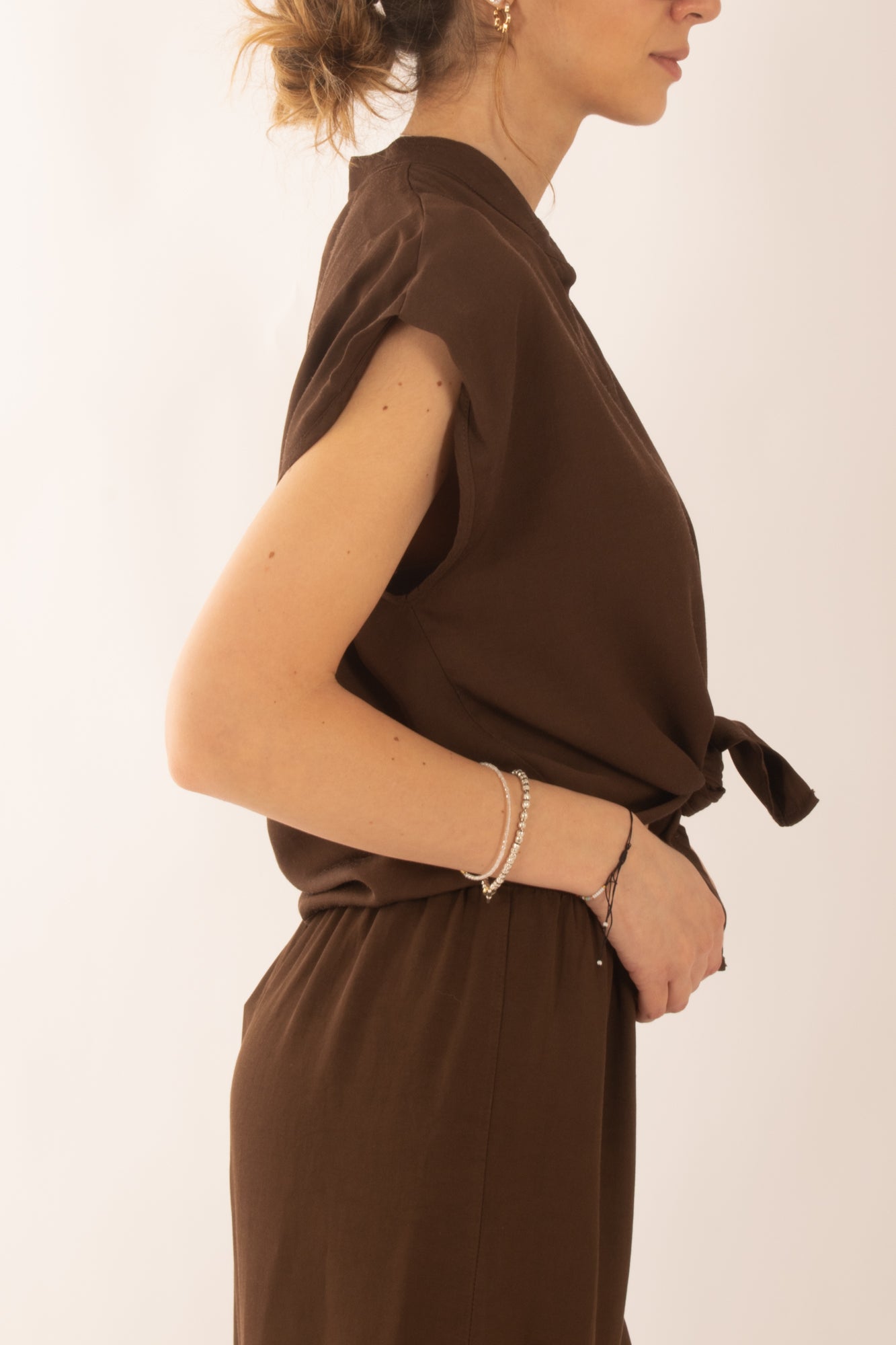 Camicia over da Donna Susy mix - Caffè