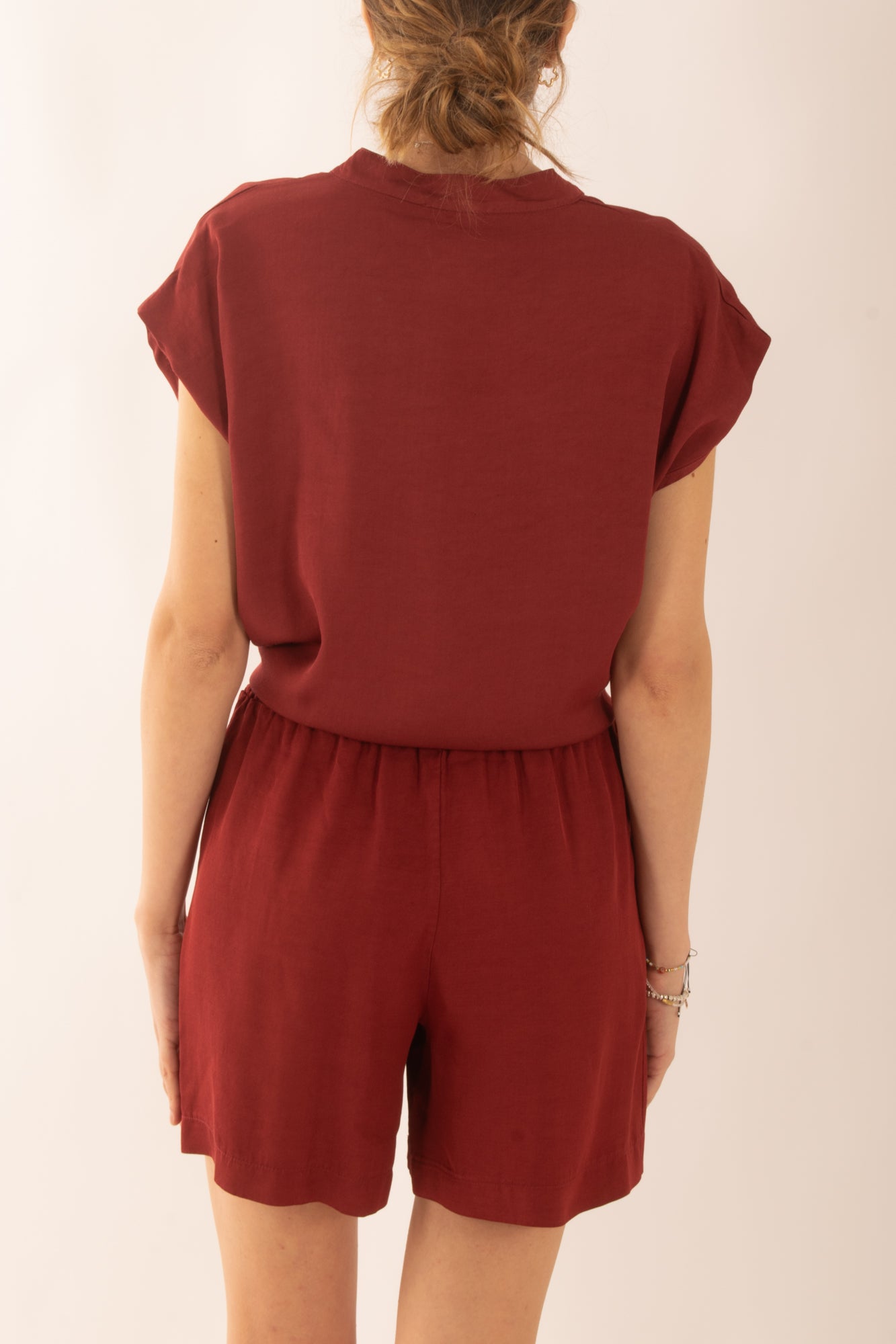 Camicia over da Donna Susy mix - Rosso india