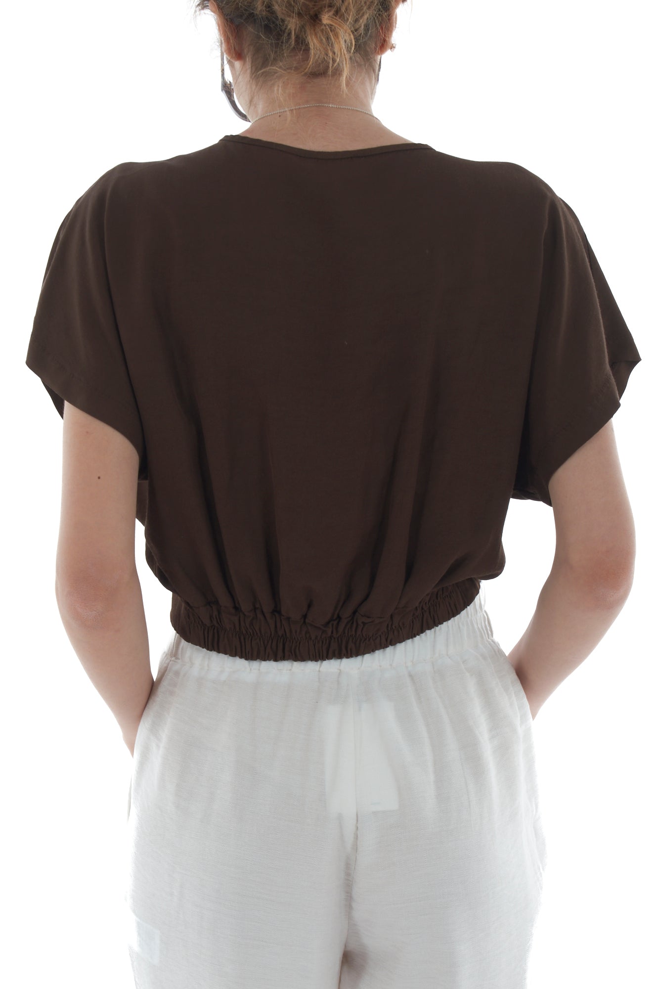 Maglia corta a pipistrello da Donna - Caffe