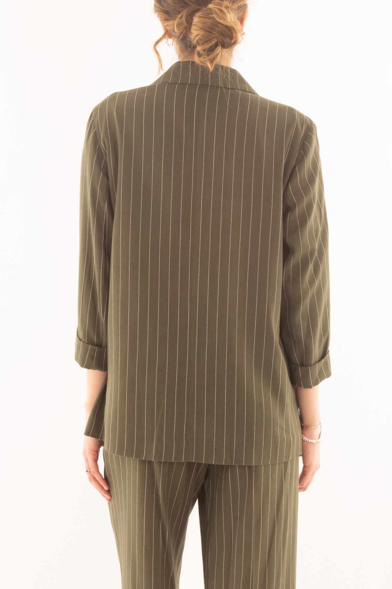 Giacca gessata da Donna Susy mix - Verde