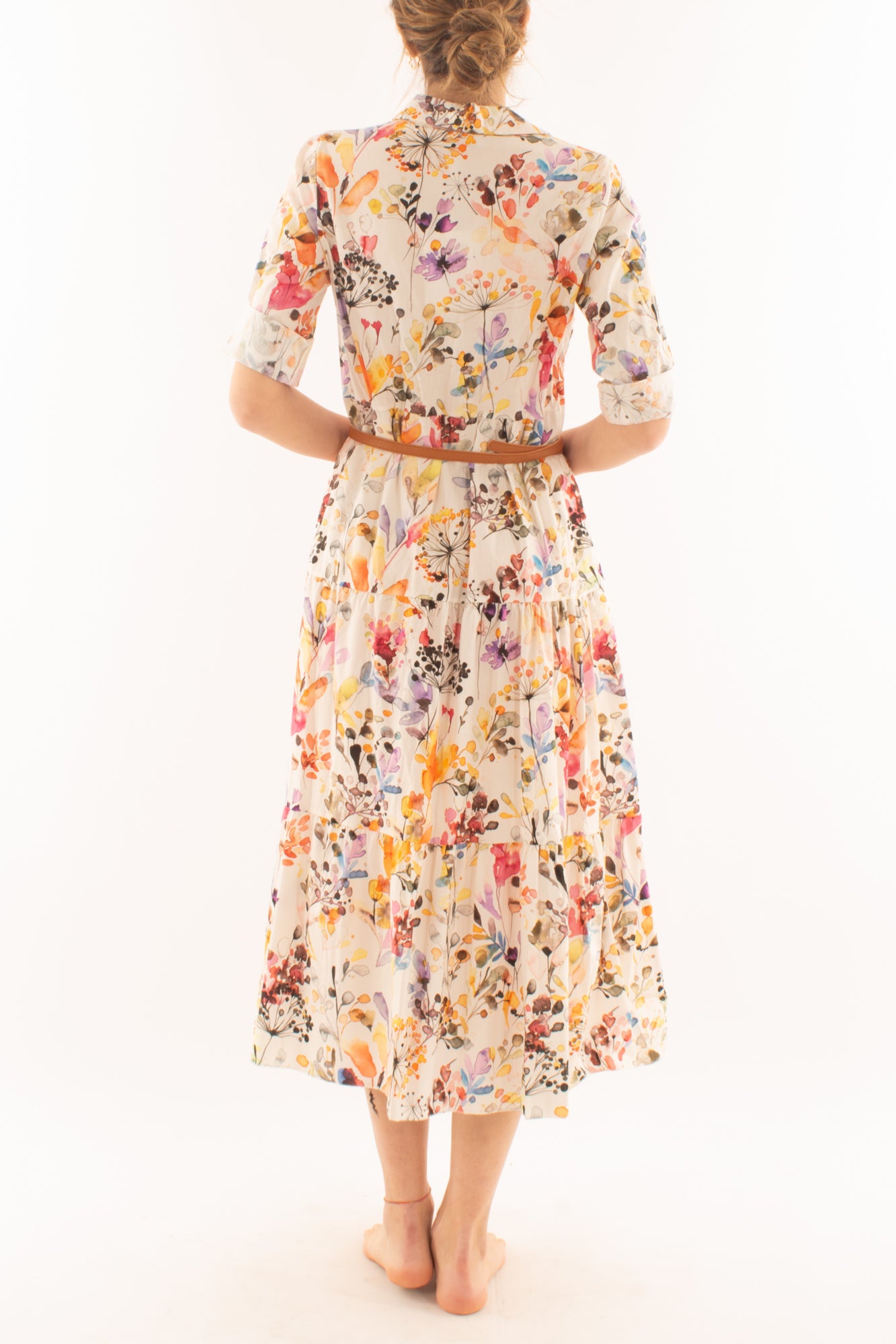 Chemisier floreale da Donna Susy mix - Sabbia