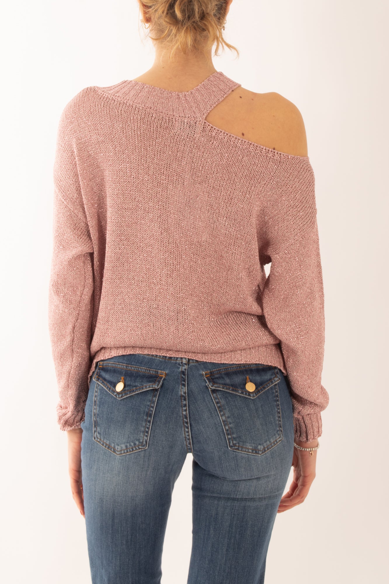 Maglia con buchi da Donna Susy mix - Rosa