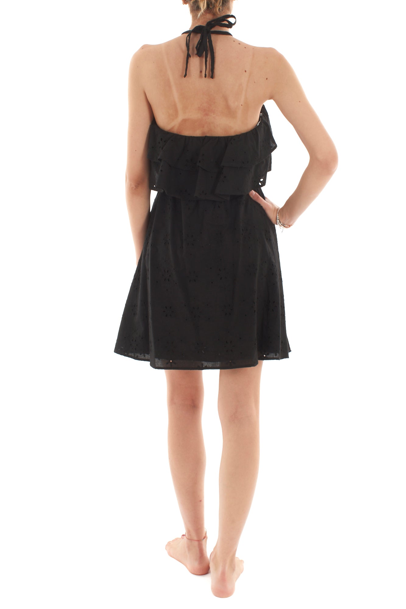 Abito corto in pizzo san gallo da Donna - Susy mix - Nero
