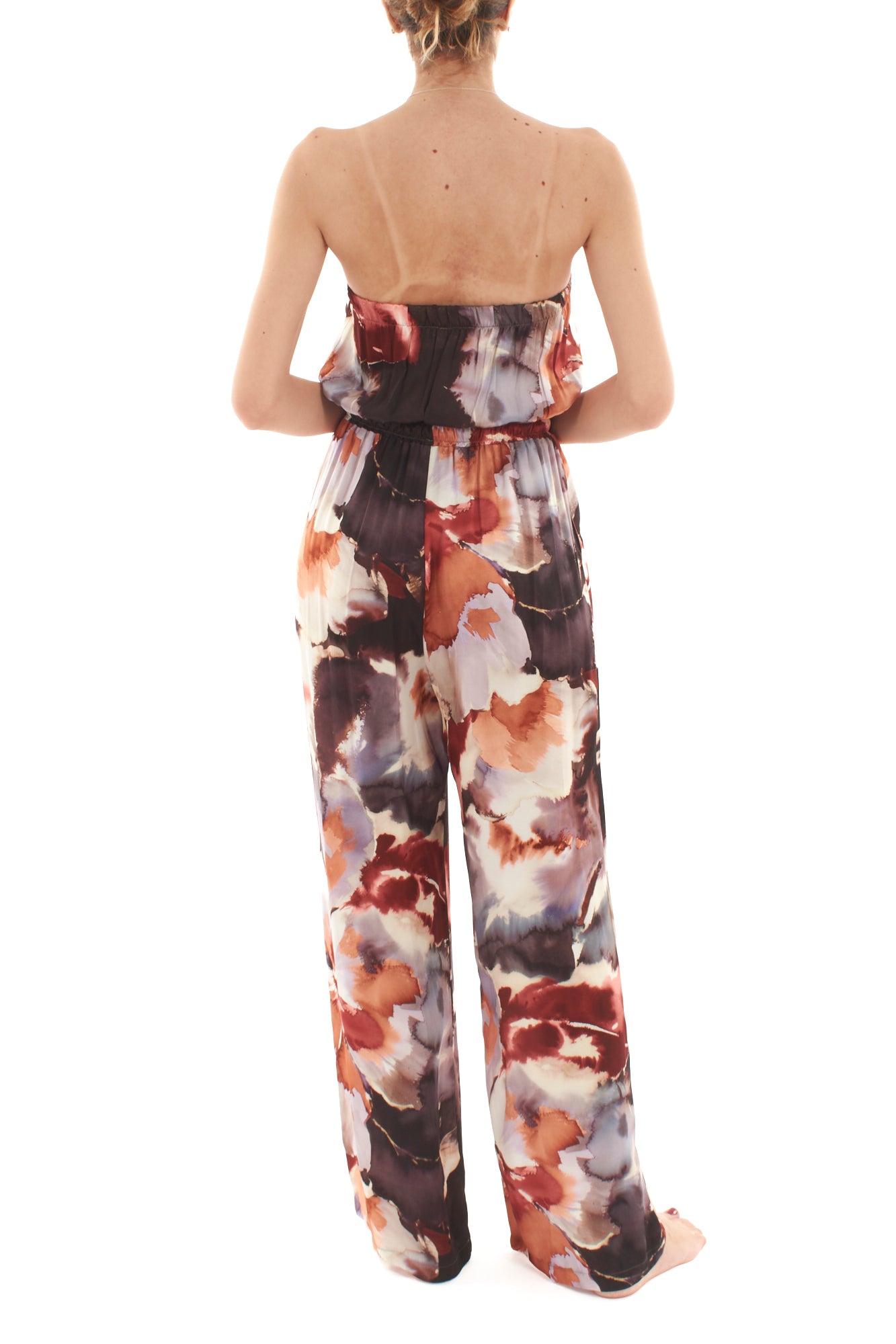 Tuta a fascia fantasia da Donna Susy mix - Arancio