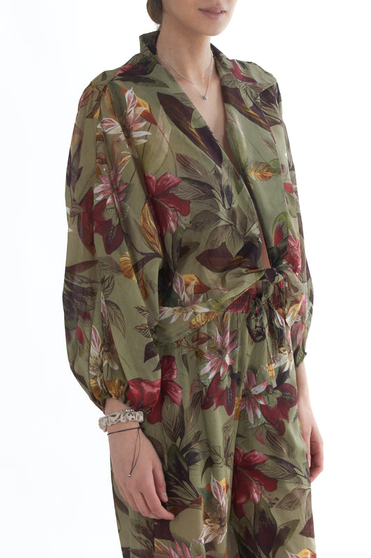 Blusa floreale da Donna Susy mix - Verde