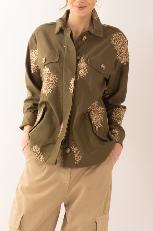 Camicia con ricami da Donna Susy mix - Verde