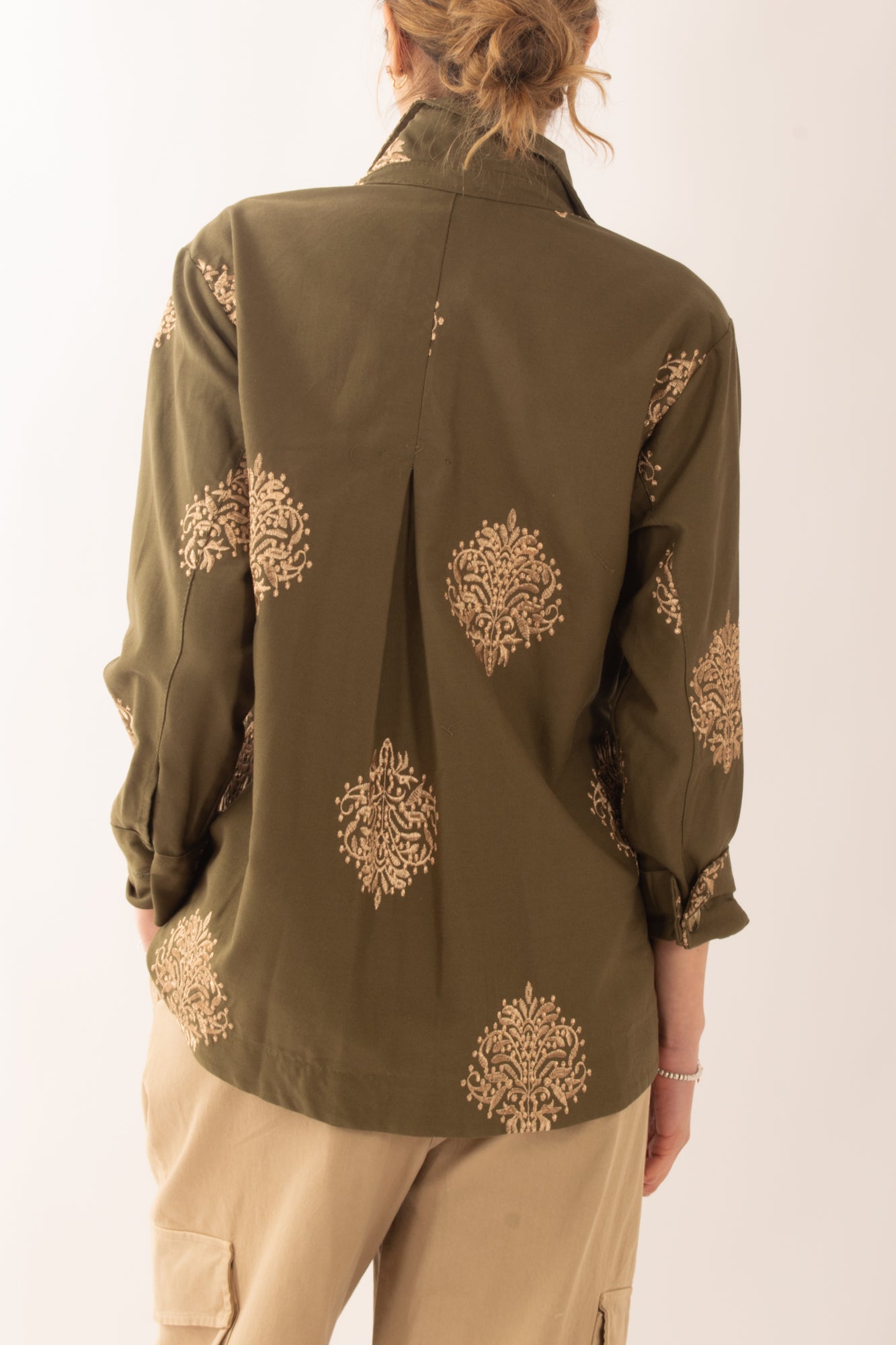 Camicia con ricami da Donna Susy mix - Verde