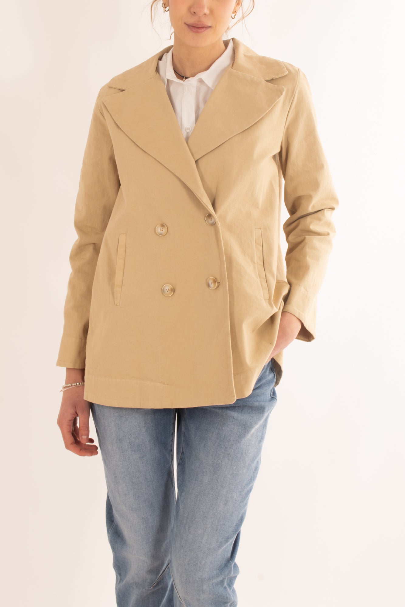 Trench doppio petto da Donna Susy mix - Beige