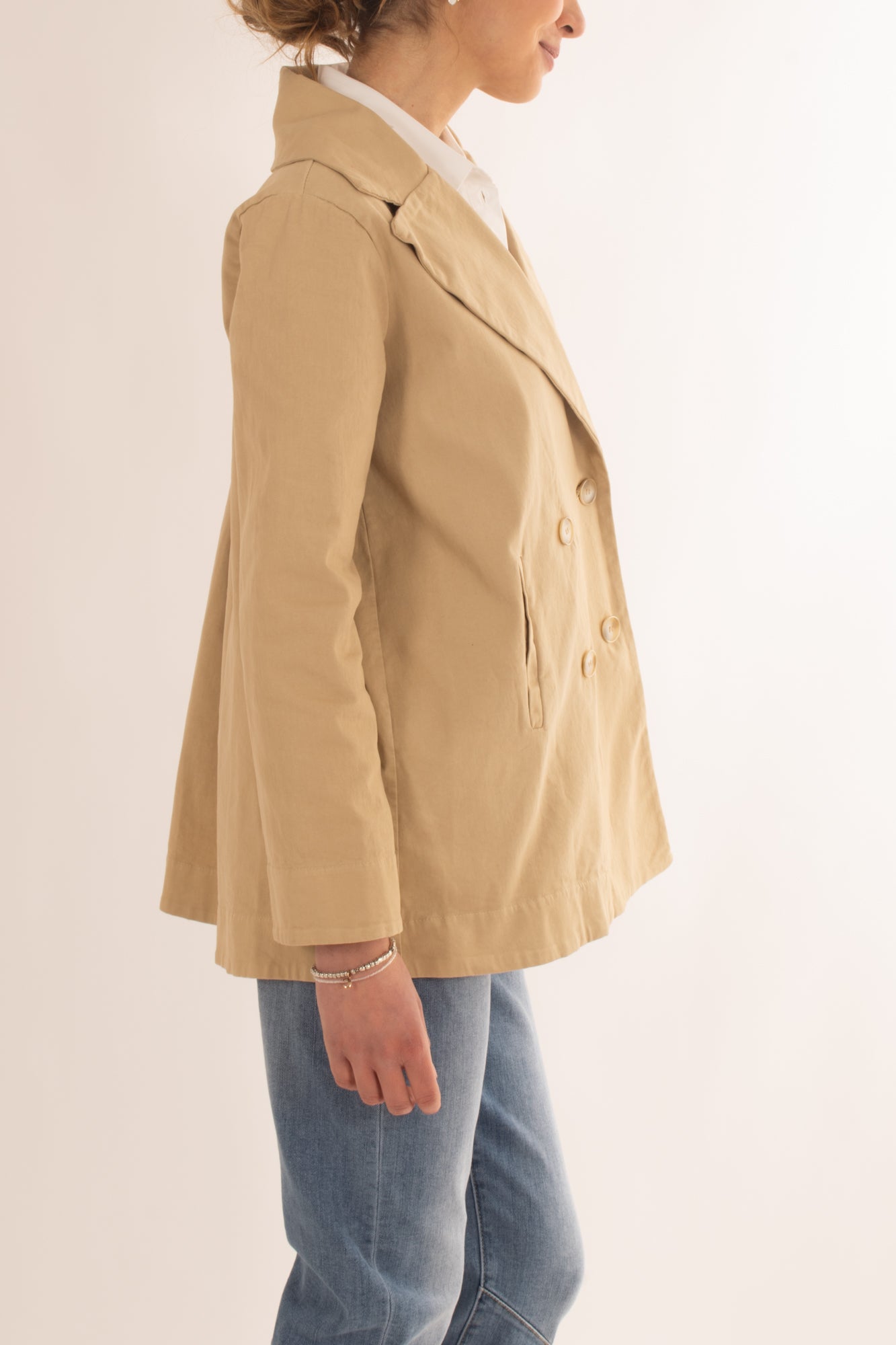 Trench doppio petto da Donna Susy mix - Beige