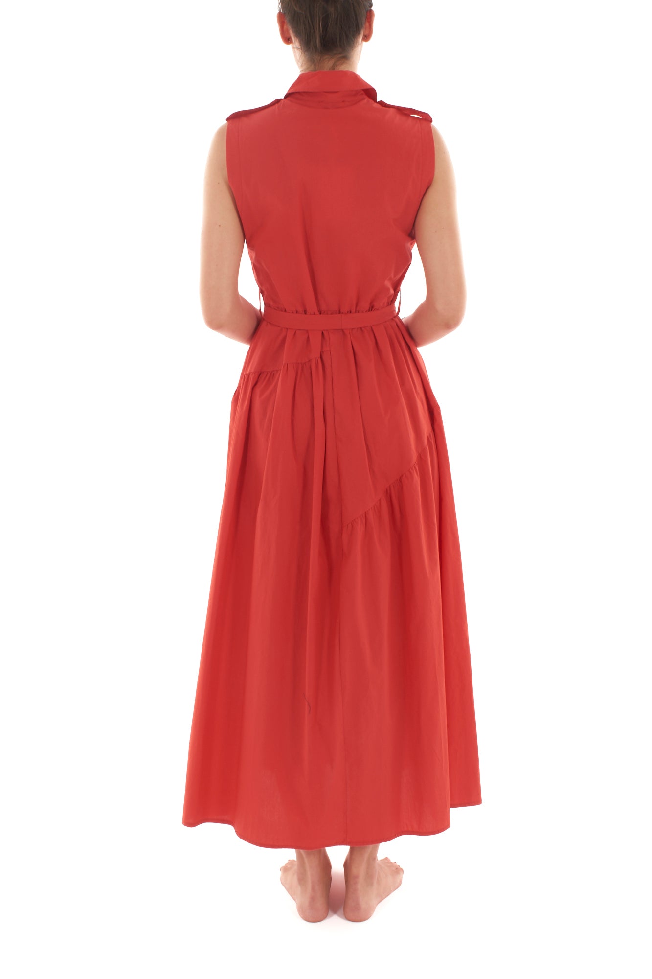 Abito chemisier smanicato da Donna Susy mix - Rosso
