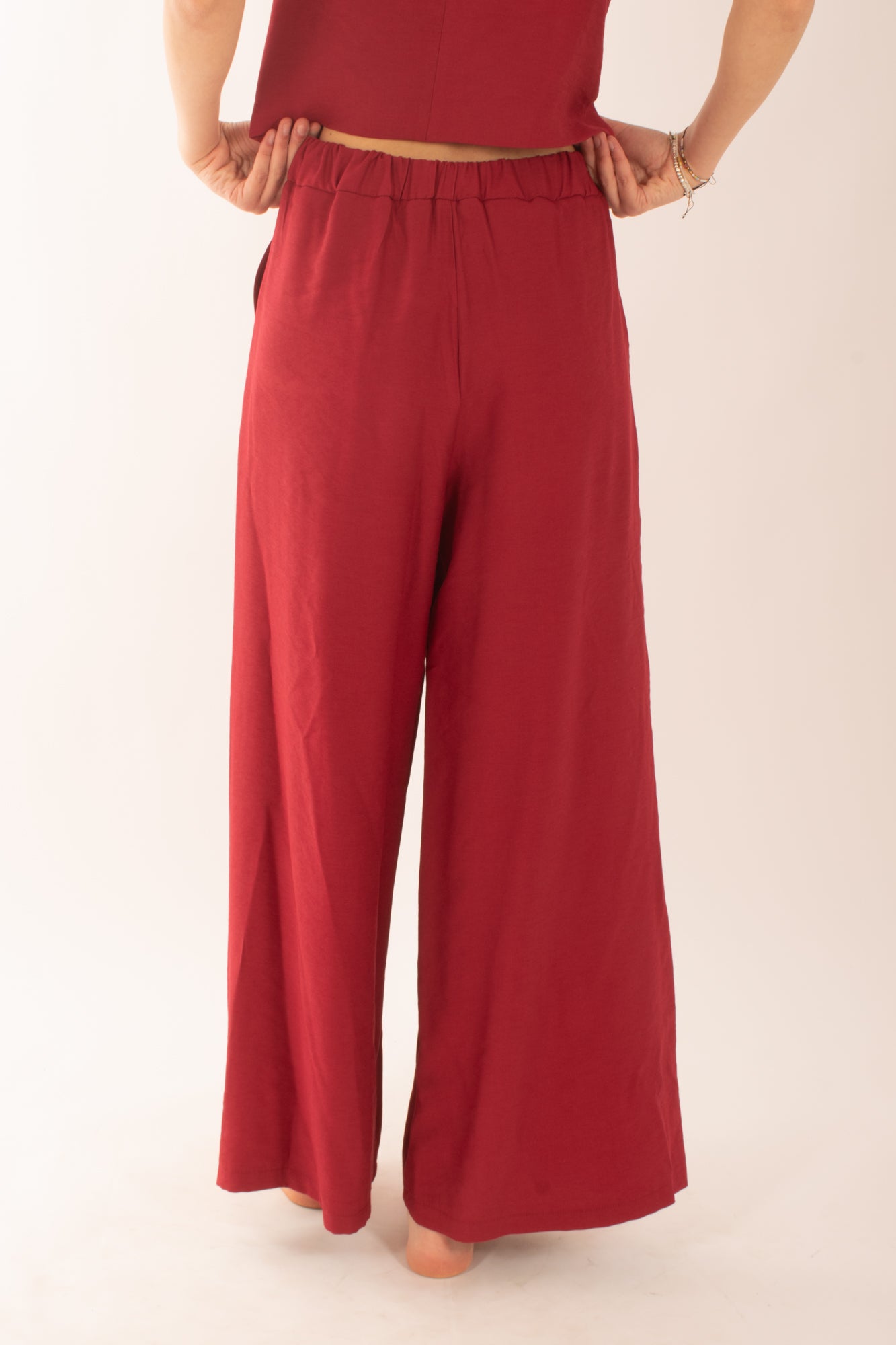 Pantalone mega palazzo da Donna Susy mix - Rosso