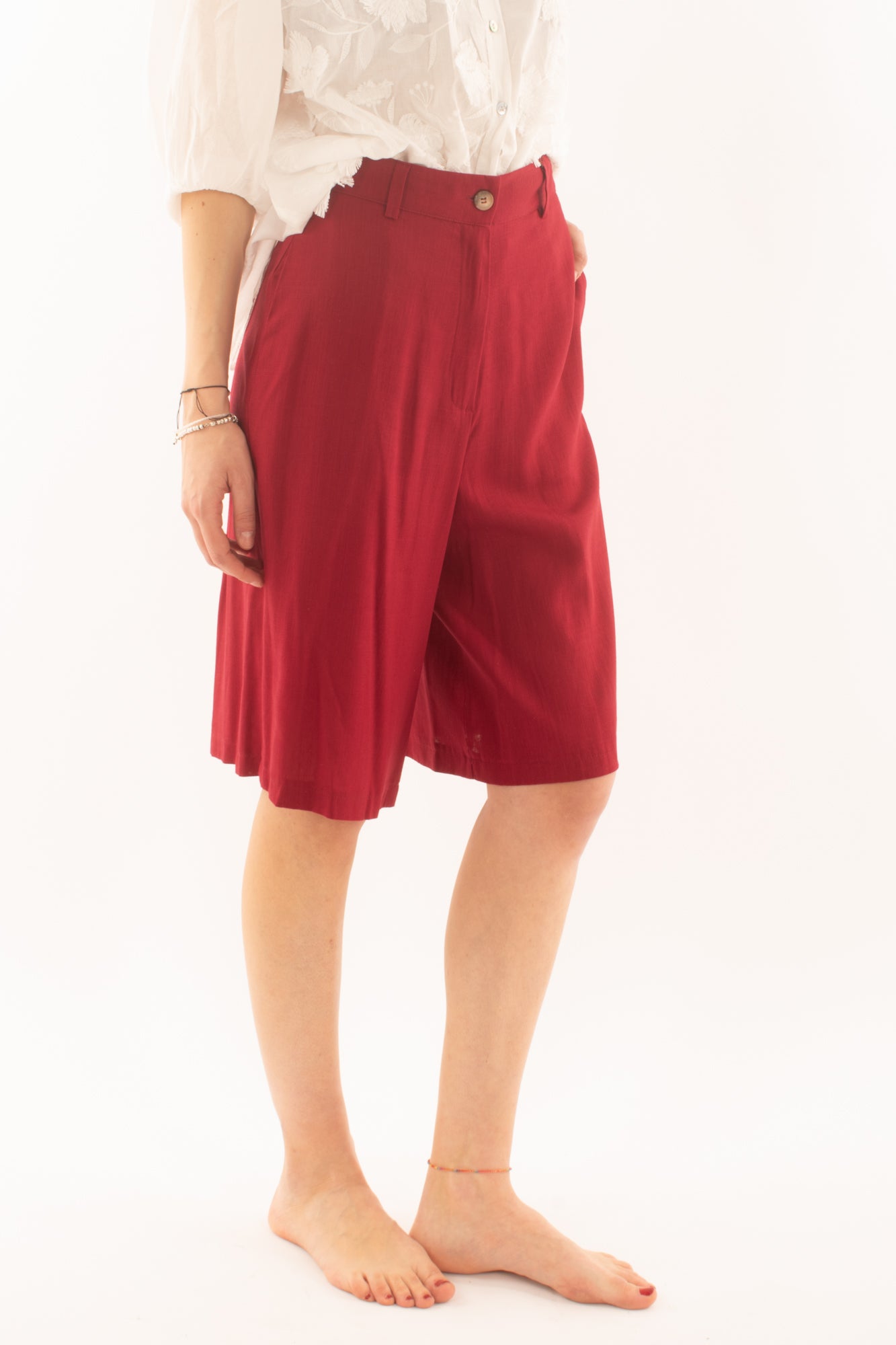 Bermuda al ginocchio da Donna Susy mix - Rosso