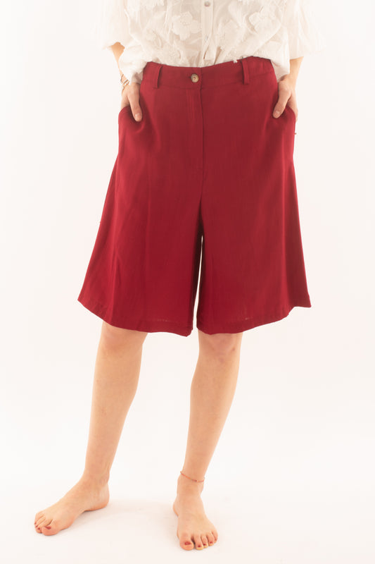 Bermuda al ginocchio da Donna Susy mix - Rosso