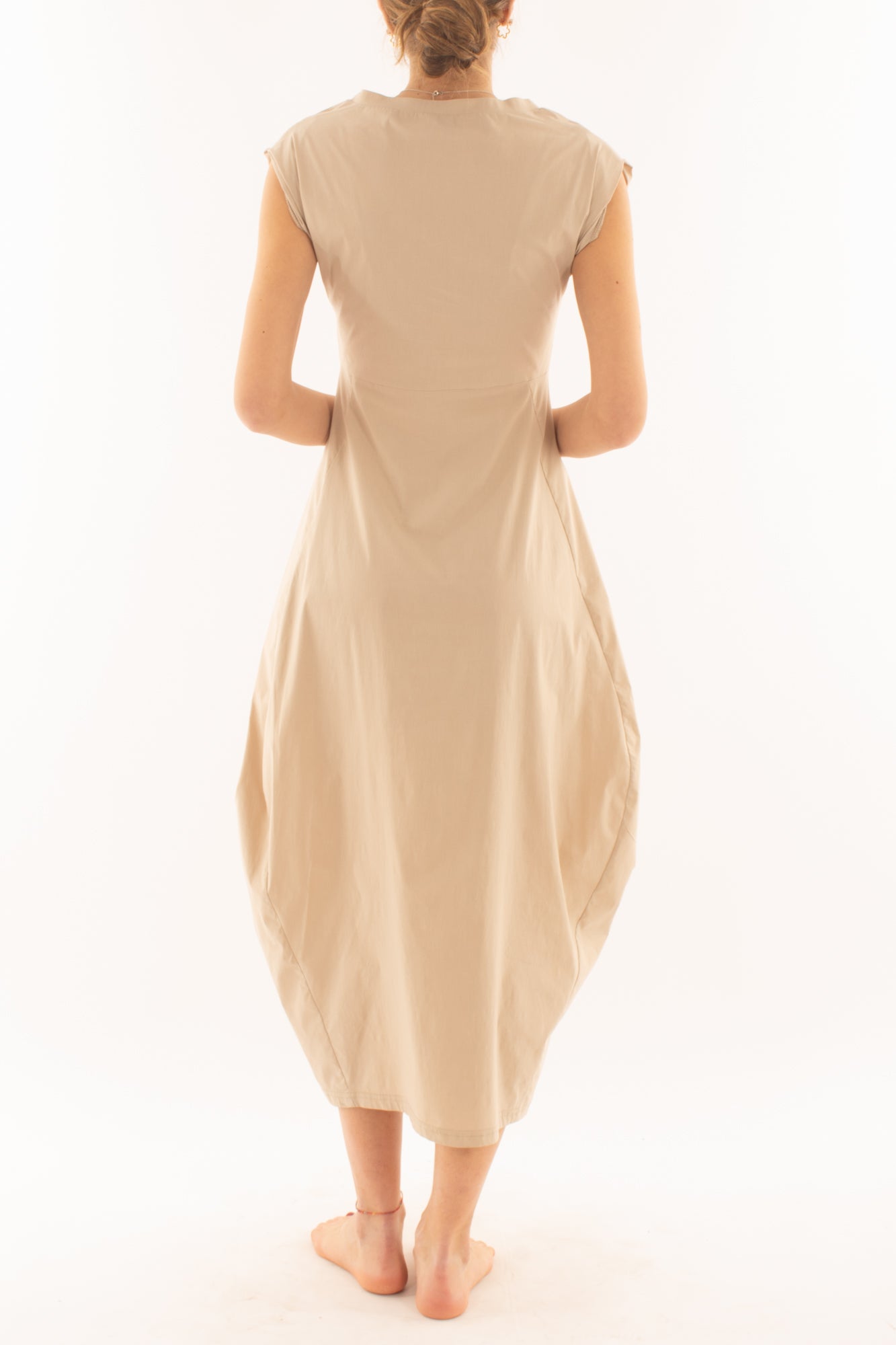 Abito lungo ad uovo da Donna Susy mix - Beige
