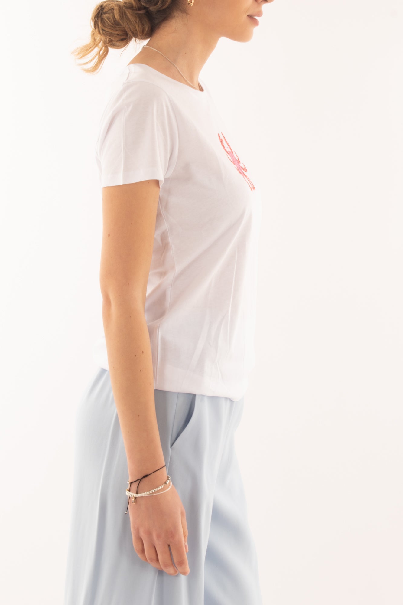 T-shirt con granchio da Donna -Susy mix - Bianco