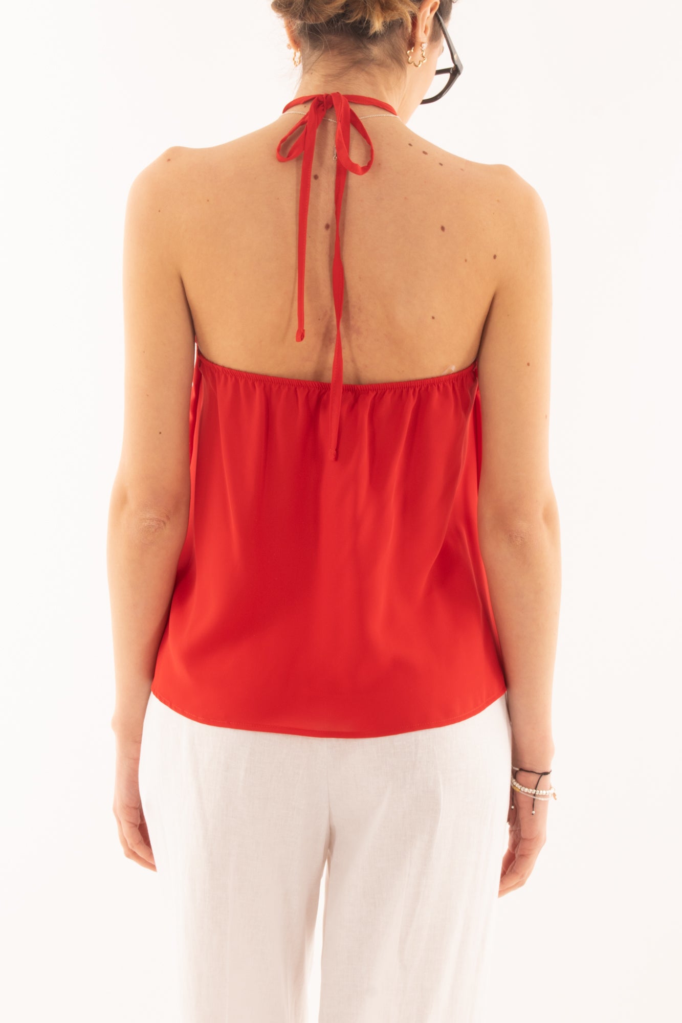 Top con fiore da Donna Susy mix - Rosso