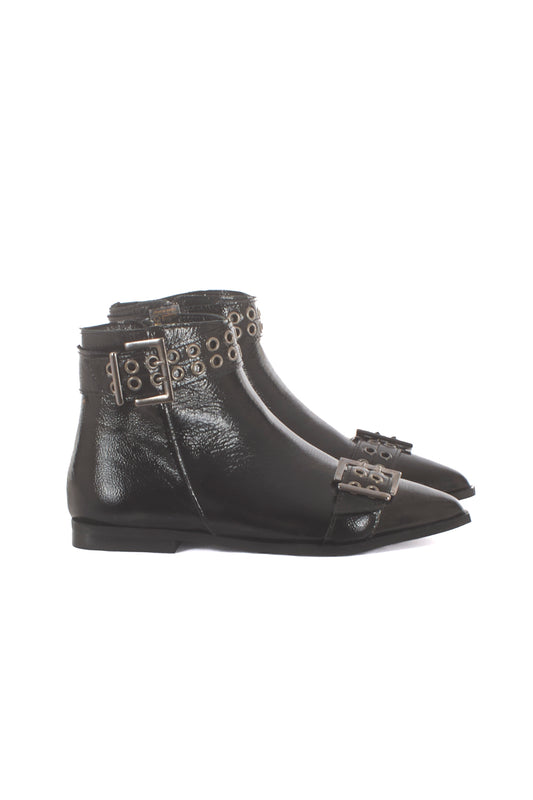 Stivaletto fibbie naplak Divine Follie - Nero